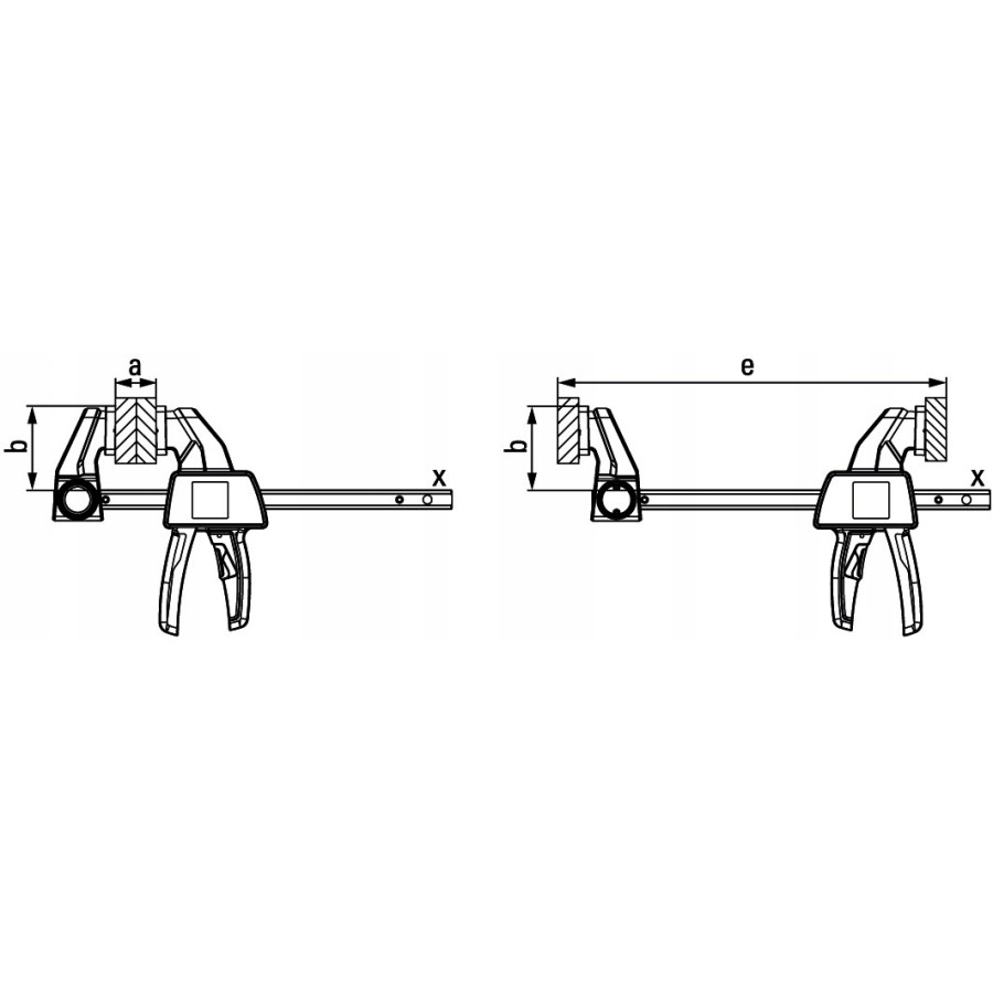 ŚCISK UNIWERSALNY JEDNORĘCZNY SZYBKOMOCUJĄCY 300X90MM 