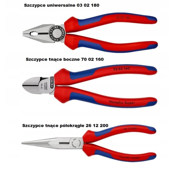 ZESTAW SZCZYPIEC DO PRAC WARSZTATOWYCH I SERWISOWYCH 3SZT. - 00 20 11.