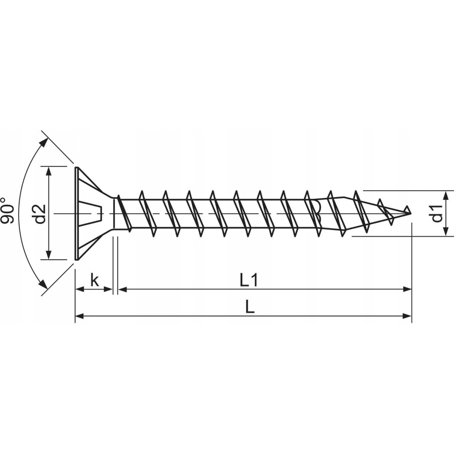 WKRĘT DO DREWNA A2 (200) TX 3.0*30MM - 1197000300303.