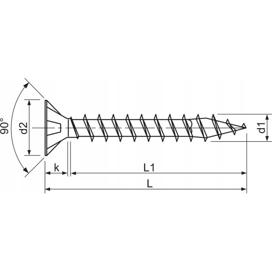 WKRĘT DO DREWNA A2 (200) TX 3.0*40MM - 1197000300403.