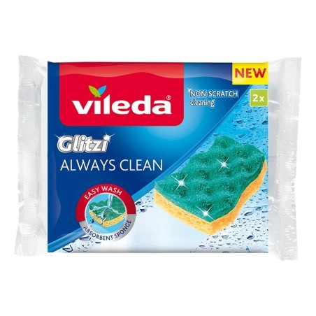 VILEDA GĄBKA DO NACZYŃ WISKOZOWA GLITZI ALWAYS CLEAN 2 SZT. 