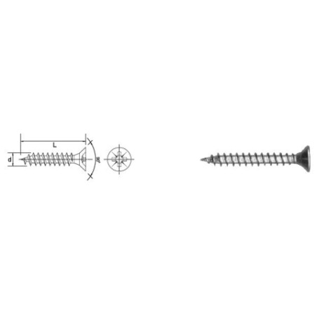 WKRĘT DO DREWNA OCYNK BIAŁY 4.5*25MM KG 