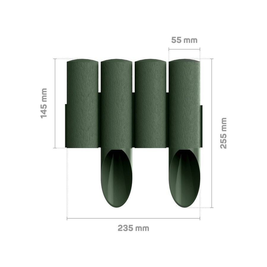 PALISADA OGRODOWA STANDARD14,5CM*2,3MB ZIELONA 