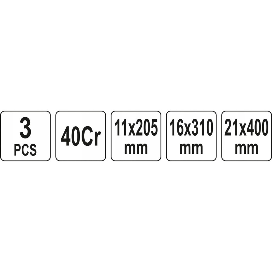 ZESTAW ŁOMÓW 3 CZĘŚCI - YT-47301.