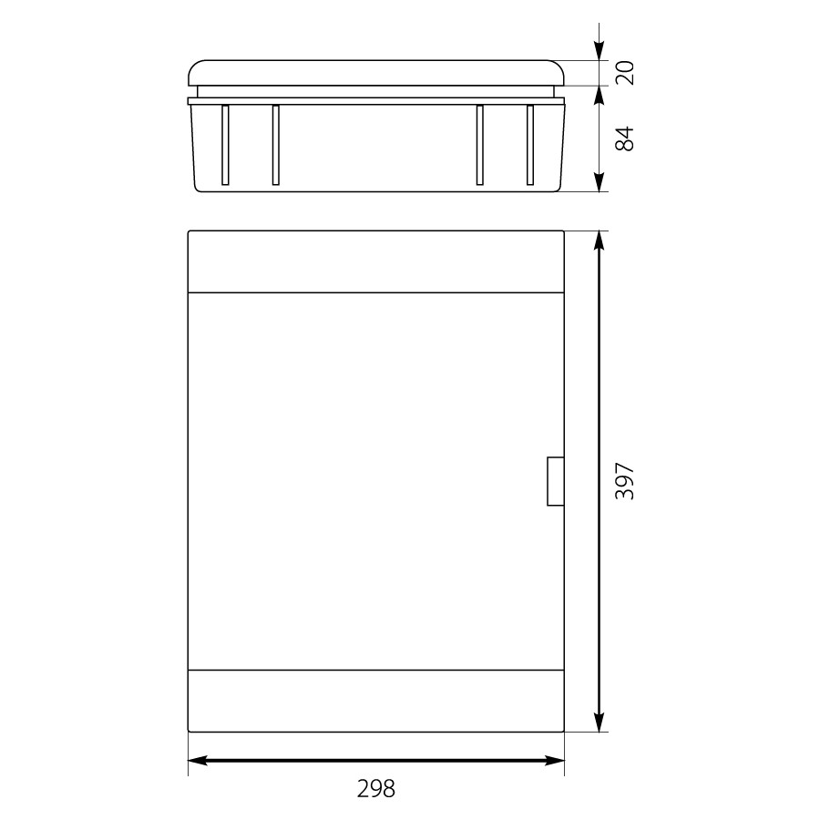 ROZDZIELNICA MODUŁOWA 2X12 PODTYNKOWA IP40 SRP-24 2.5 