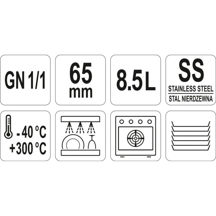 POJEMNIK GASTRONOMICZNY GN 1/1 65MM 