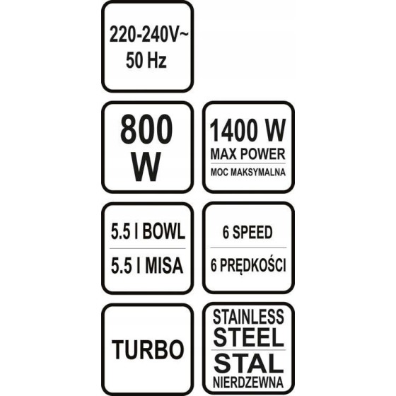 MIKSER PLANETARNY 800W - 67805.