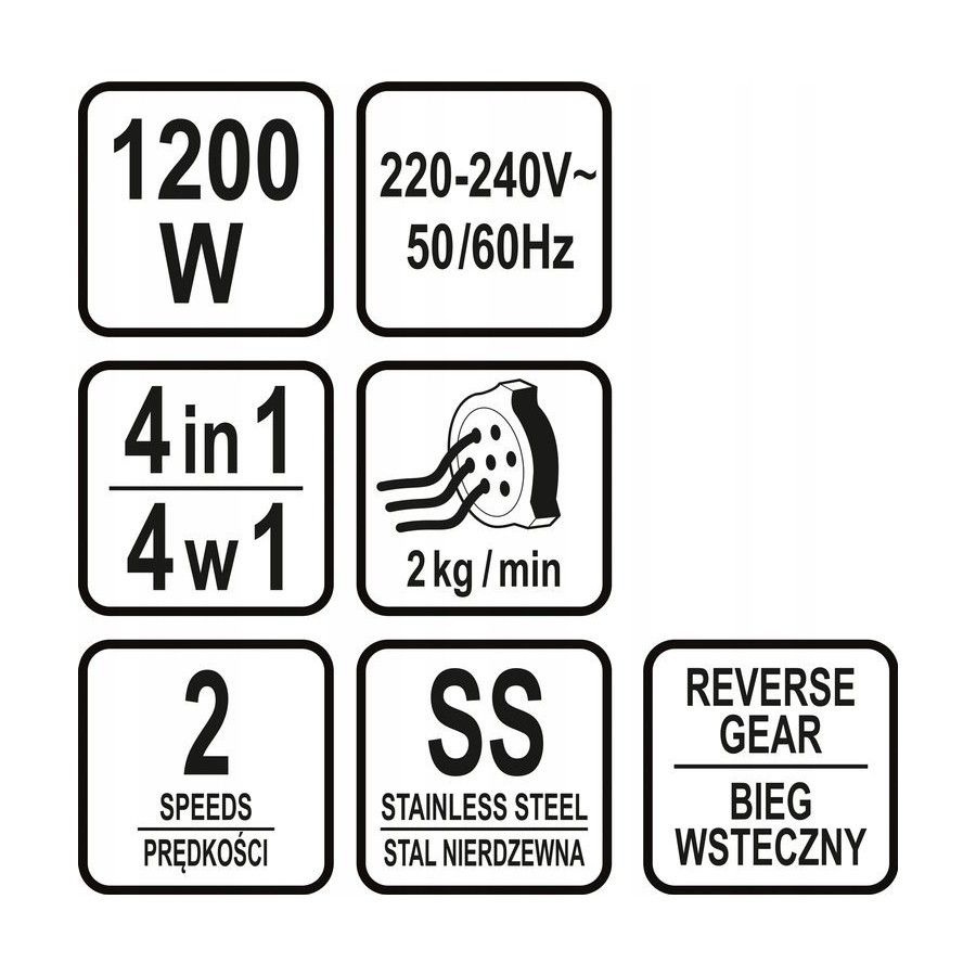 MASZYNKA DO MIELENIA MIĘSA 4W1 1200W - 67901.