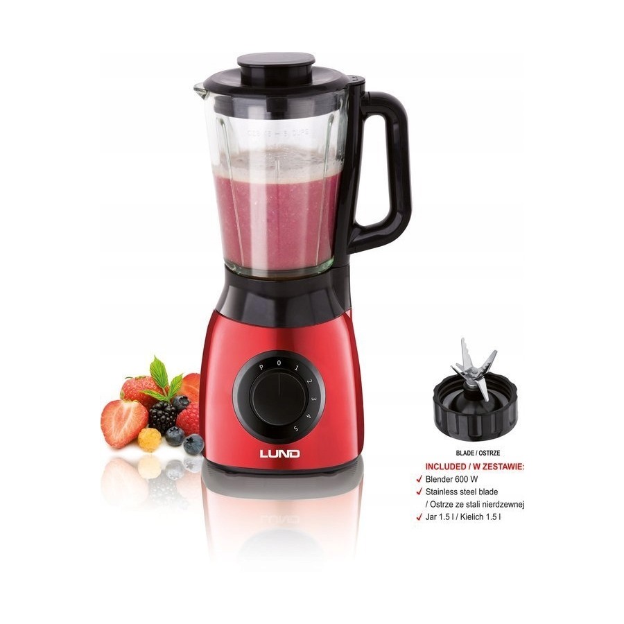 BLENDER KIELICHOWY CZERWONY 600W - 67705.