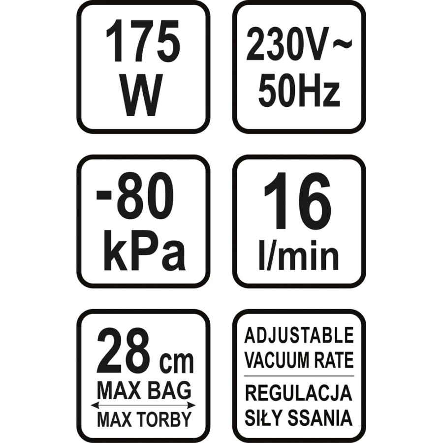 PAKOWARKA PRÓŻNIOWA DO ŻYWNOŚCI 175W - 67882.