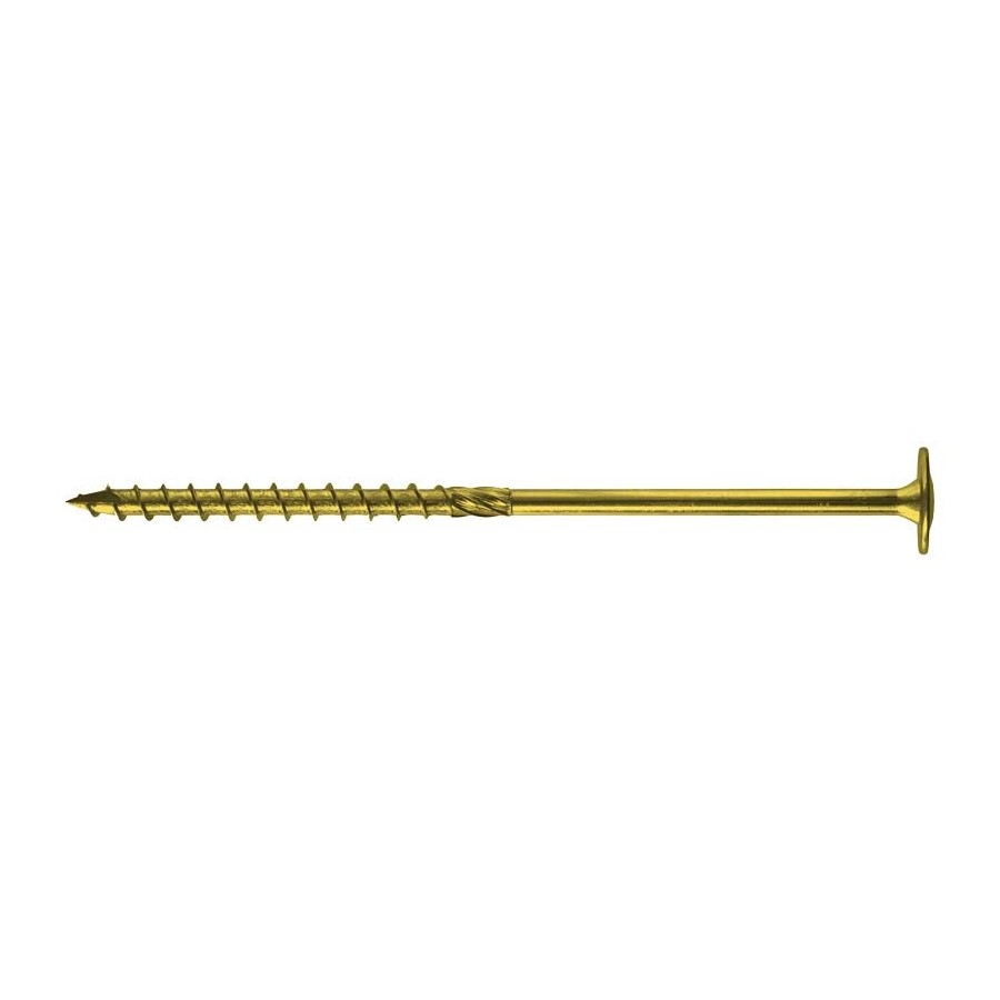 WKRĘT DO DREWNA Z KOŁNIERZEM NA TORX OCYNK ŻÓŁTY 8*80MM T40 