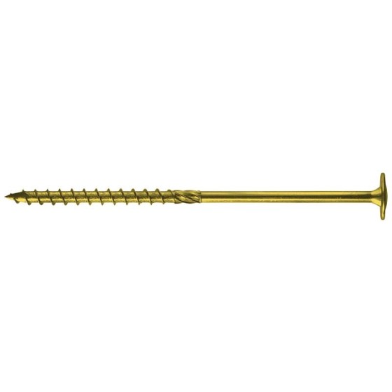 WKRĘT DO DREWNA Z KOŁNIERZEM NA TORX OCYNK ŻÓŁTY 8*320MM T40