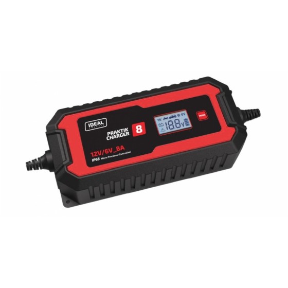 PROSTOWNIK INTELIGENTNY PRAKTIK CHARGER 8 LCD 6/12V - PCHARGE8.