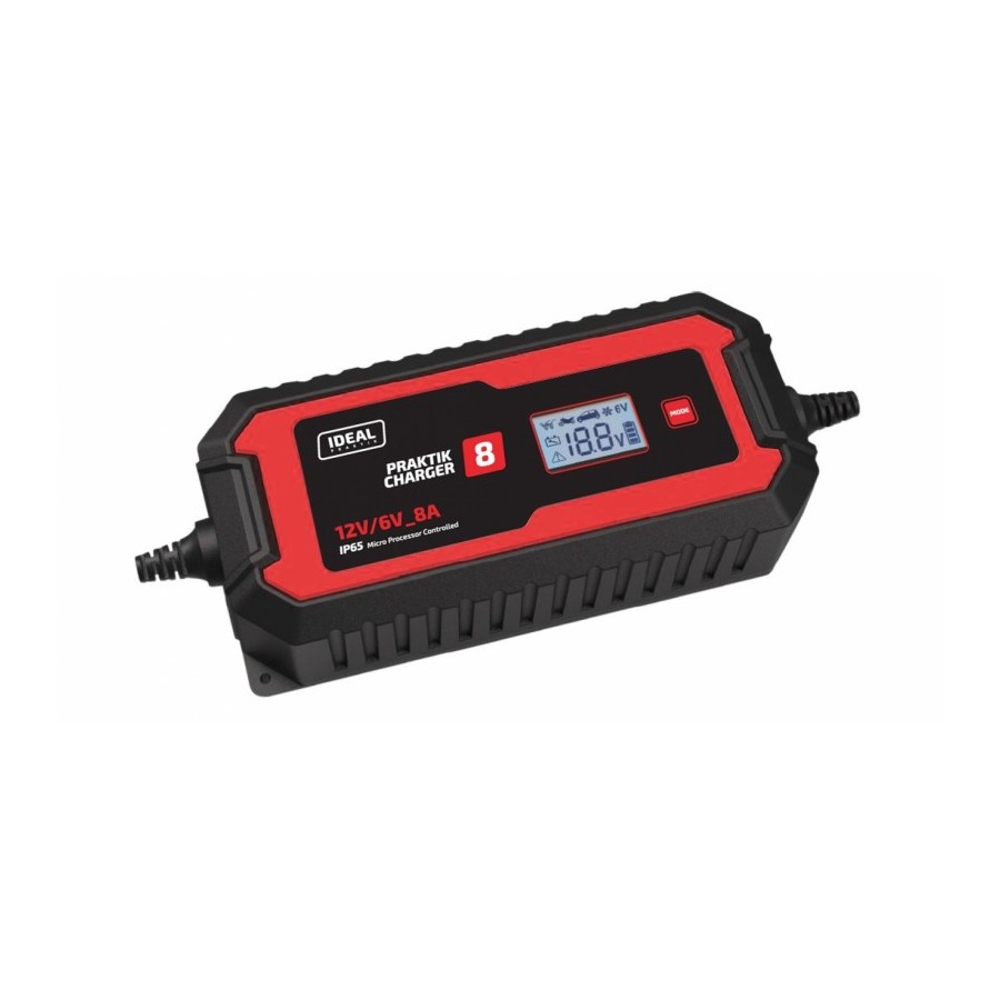 PROSTOWNIK INTELIGENTNY PRAKTIK CHARGER 8 LCD 6/12V - PCHARGE8.