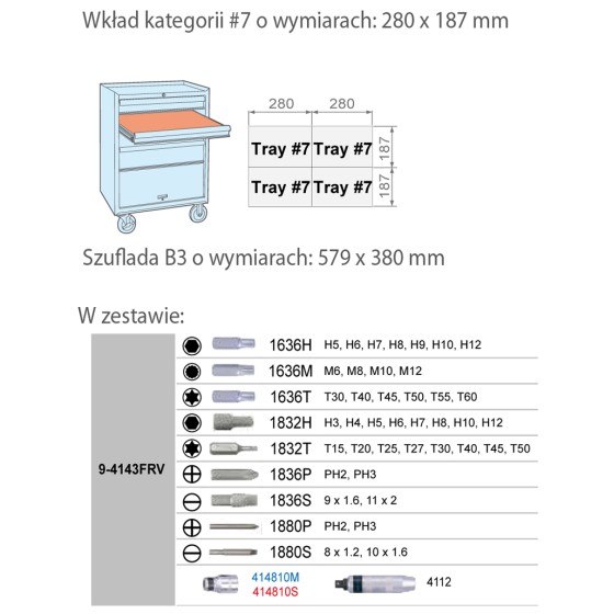 WKRĘTAK UDAROWY + BITY 5/16 43CZĘŚCI - 9-4143FRV.