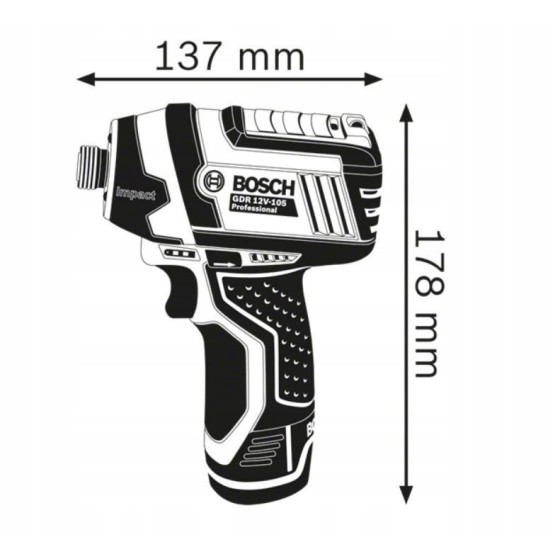 KLUCZ UDAROWY AKUMULATOROWY 1/4'' GDR 12V-105 - 06019A6901.