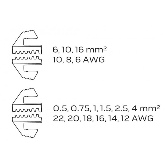 ZACISKARKA KOŃCÓWEK TULEJKOWYCH, ŚREDNICA TULEJEK 0.5-16MM - 01-506.