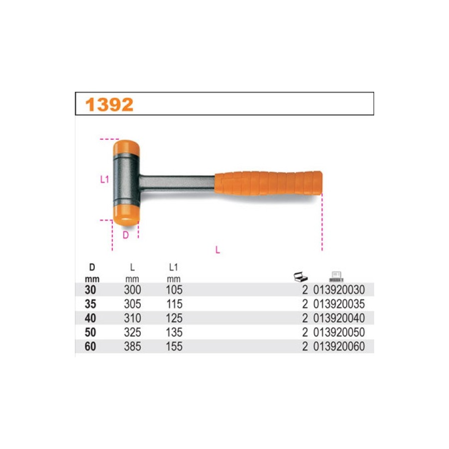 MŁOTEK BEZODRZUTOWY 30MM - BE1392/30.