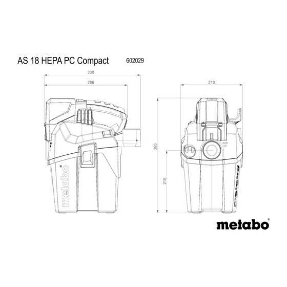 ODKURZACZ AKUMULATOROWY AS 18 HEPA PC COMPACT - 602029850.