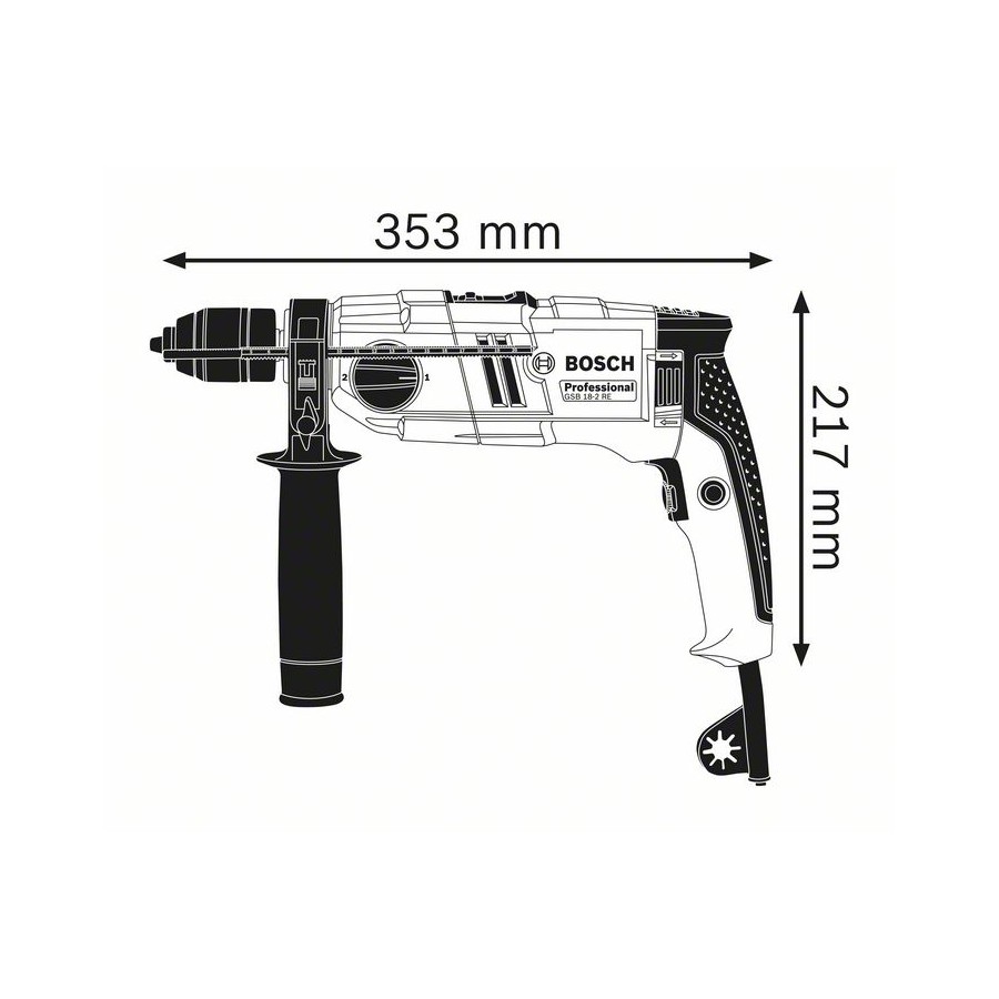 WIERTARKA UDAROWA GSB 18-2RE 800W - ZUW - 06011A2190.