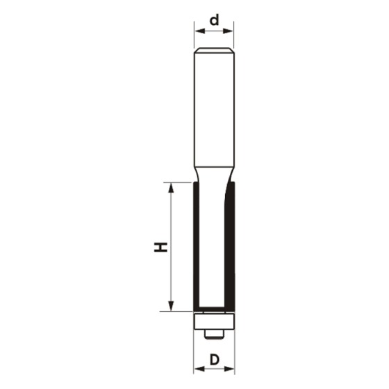 FREZ TRZPIENIOWY CNC PREMIUM PROSTY DWUPŁYTKOWY 12.7*50.8*12