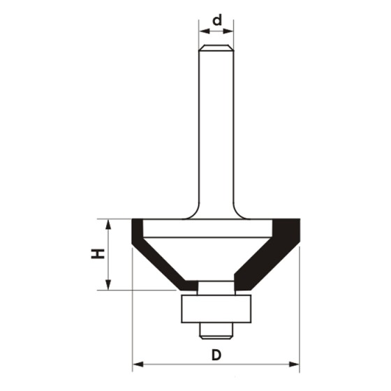 FREZ TRZPIENIOWY CNC PREMIUM FAZUJĄCY 44.4*22.2*12 45ST 