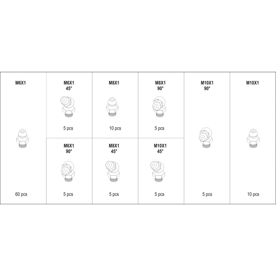 ZESTAW SMAROWNICZEK METRYCZNYCH 110SZT - YT-06888.