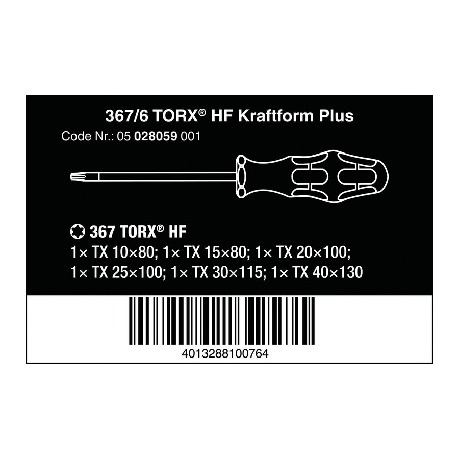 ZESTAW WKRĘTAKÓW KRAFTFORM Z FUNKCJĄ PRZYTRZYMUJĄCĄ 6CZ - 05028059001.