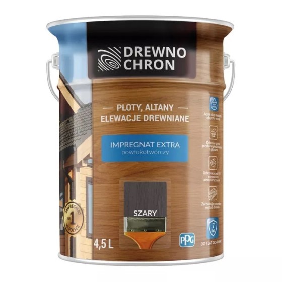 DREWNOCHRON IMPREGNAT POWŁOKOTWÓRCZY SZARY 4.5L 