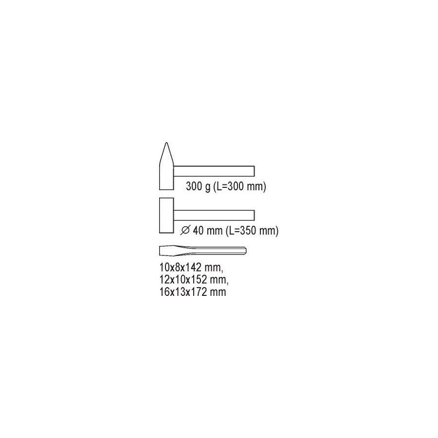 WKŁAD DO SZUFLADY MŁOTKI PRZECINAKI 5CZ - YT-5540.