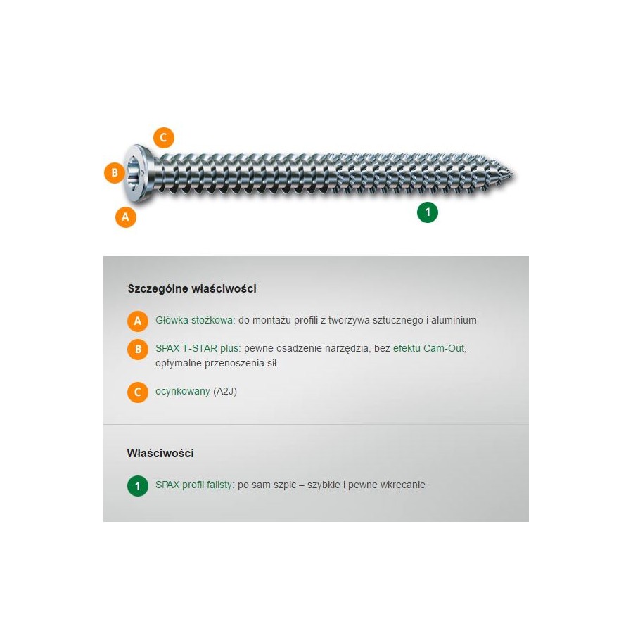 WKRĘT DO RAM 7.5*100MM T-STAR PUS SPAX 