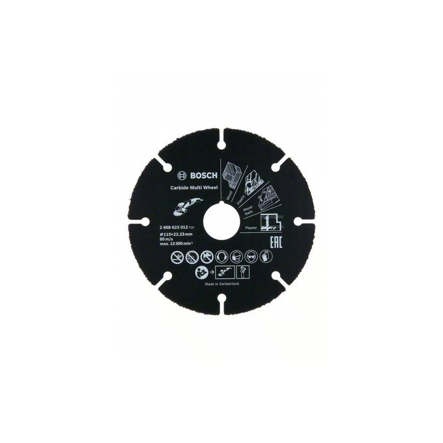 TARCZA UNIWERSALNA Z WĘGLIKÓW SPIEKANYCH MULTI WHEEL 115MM - 2608623012.