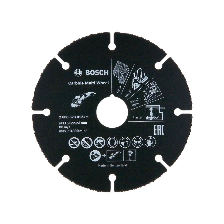 TARCZA UNIWERSALNA Z WĘGLIKÓW SPIEKANYCH MULTI WHEEL 115MM - 2608623012.