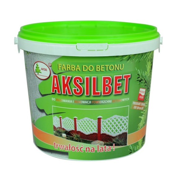 AKSILBET FARBA DO BETONU BIAŁA 5.0L 