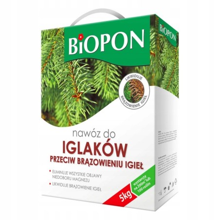 NAWÓZ -- DO IGLAKÓW . PRZECIW BRĄZOWIENIU IGIEŁ 5 KG 