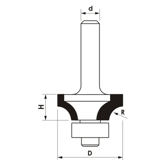 FREZ TRZPIENIOWY CNC PREMIUM ZAOKRĄGLAJĄCY 25.4*11*8 