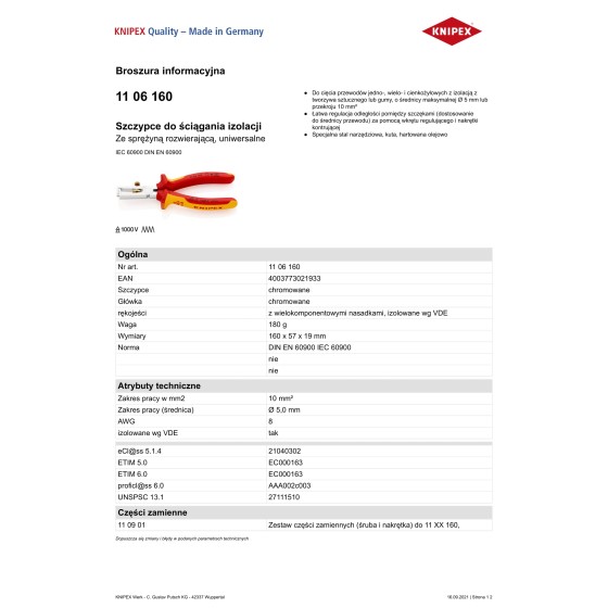 SZCZYPCE AUTOMATYCZNE DO ŚCIĄGANIA IZOLACJI MULTISTRIP 10 - 12 42 195.