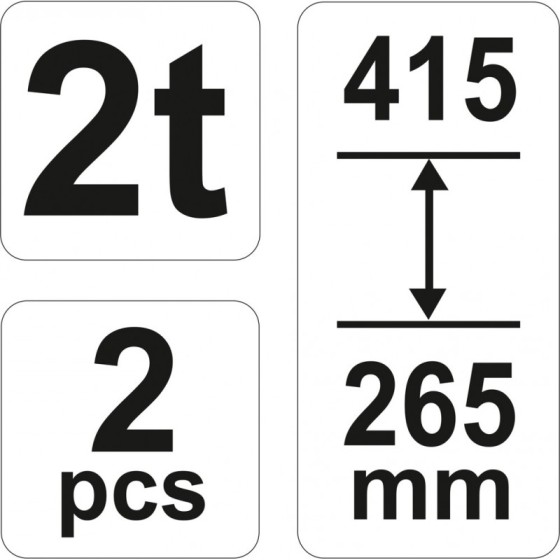 PODSTAWKI POD SAMOCHÓD 2T 2 SZT - YT-17310.