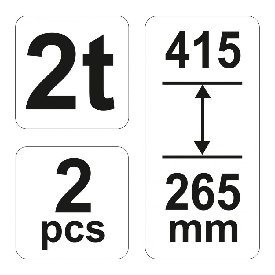 PODSTAWKI POD SAMOCHÓD 2T 2 SZT - YT-17310.