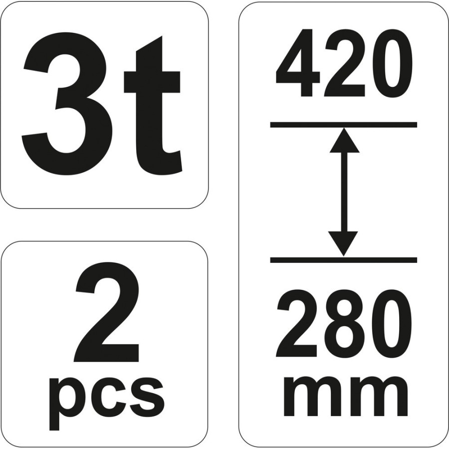 PODSTAWKI POD SAMOCHÓD 3T 2 SZT - YT-17311.