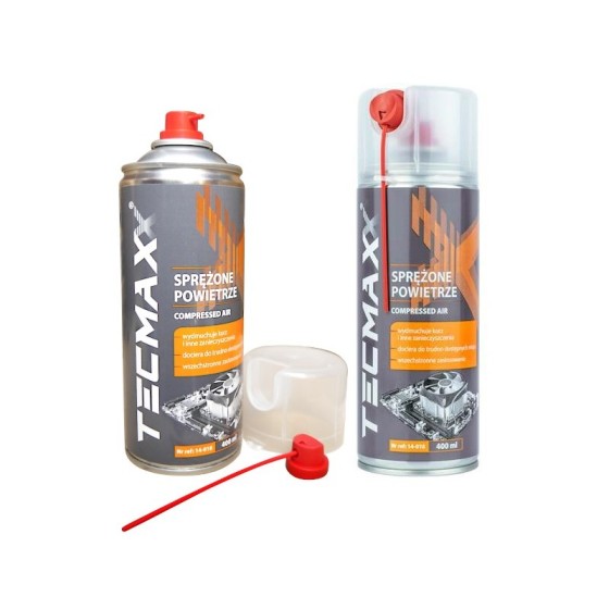 SPRĘŻONE POWIETRZE 400ML+SŁOMKA TECMAXX 