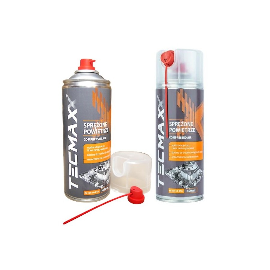 SPRĘŻONE POWIETRZE 400ML+SŁOMKA TECMAXX 