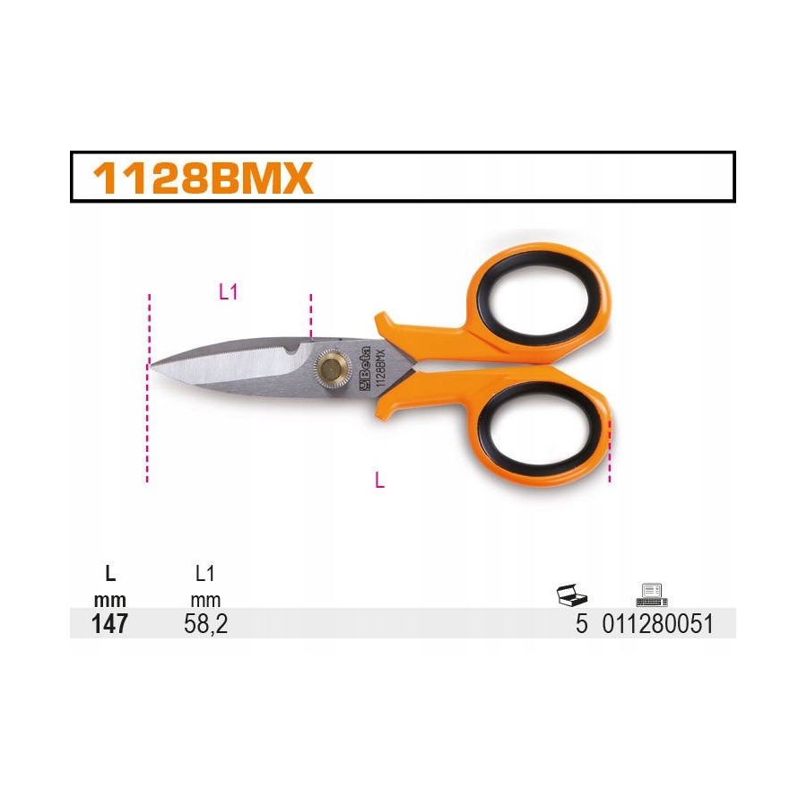 NOŻYCZKI DLA ELEKTRYKÓW O. PROSTE+M.ZĄBKI - BE1128BMX.
