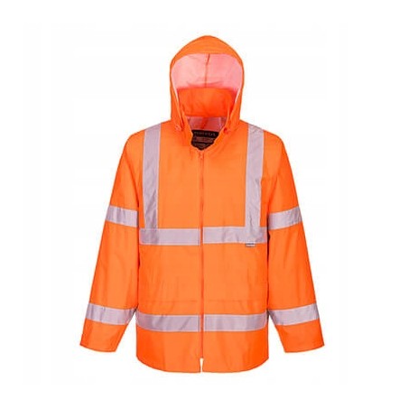 KURTKA OSTRZEGAWCZA PRZECIWD. POMARAŃCZOWA HI-VIS RAIN XXL - H440ORRXXL.