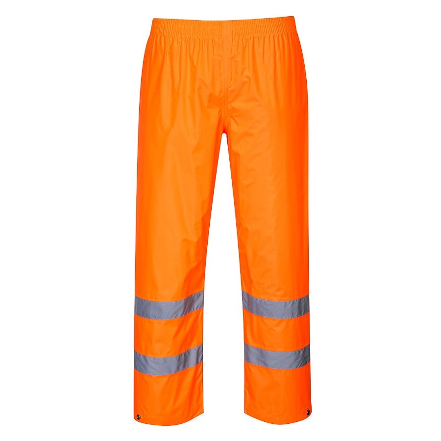 SPODNIE OSTRZEGAWCZE PRZECIWD. POMARAŃCZOWE HI-VIS RAIN L 