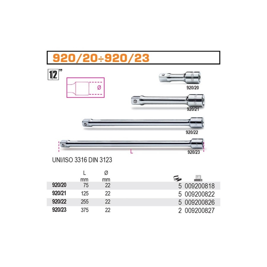 PRZEDŁUŻKA 1/2'' 125MM 