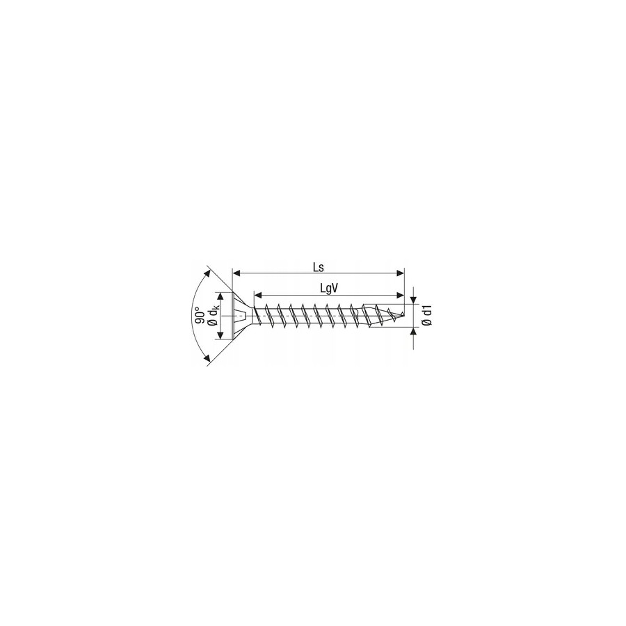 WKRĘT DO DREWNA A2 (200) TX 4.0*20MM - 1197000400203.