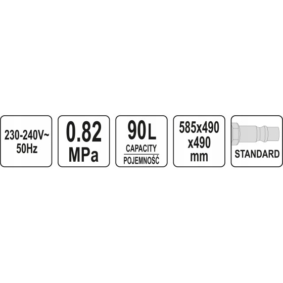 PIASKARKA KABINOWA 90L. - YT-55840.