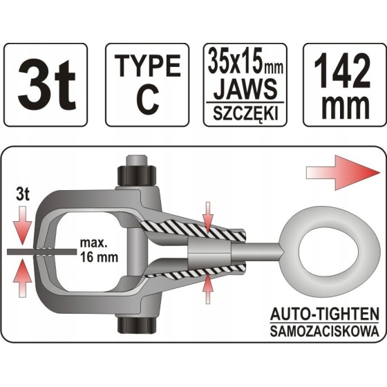 KLAMRA BLACHARSKA SAMOZACISKOWA - YT-2543.