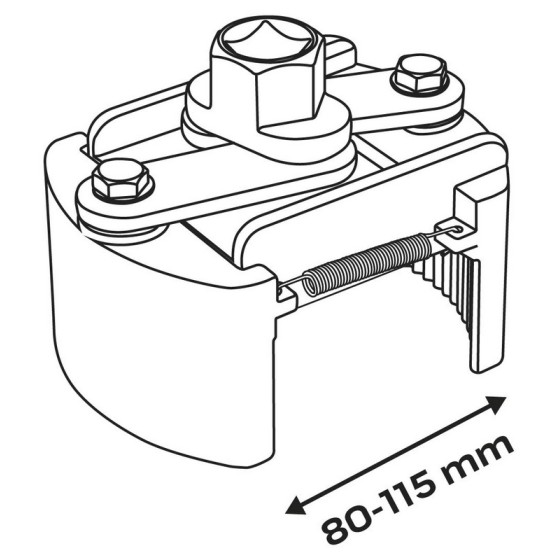 AUTOMATYCZNY KLUCZ DO FILTRA OLEJU 80-115 MM - 11-380.